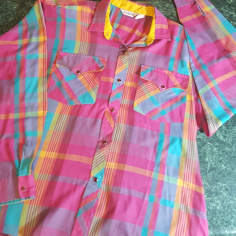 Vintage Karman juniors western shirt
